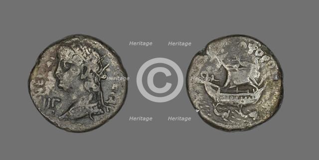 Coin Portraying Emperor Nero, 66-67. Creator: Unknown.