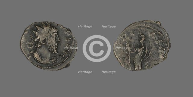 Coin Portraying Emperor Tetricus, 271-274. Creator: Unknown.