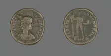 Coin Portraying Emperor Theodosius, 379-395. Creator: Unknown