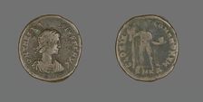 Coin Portraying Emperor Theodosius, 379-395. Creator: Unknown