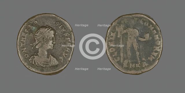 Coin Portraying Emperor Theodosius, 379-395. Creator: Unknown.