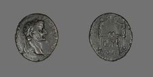 Coin Portraying Emperor Tiberius, c.14 CE. Creator: Unknown