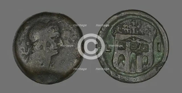 Coin Portraying Emperor Trajan, 98-117. Creator: Unknown.