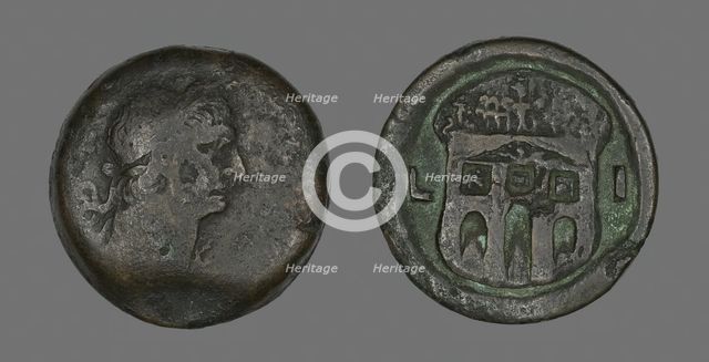 Coin Portraying Emperor Trajan, 98-117. Creator: Unknown.