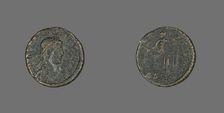 Coin Portraying Emperor Valentinian II, 375-392. Creator: Unknown