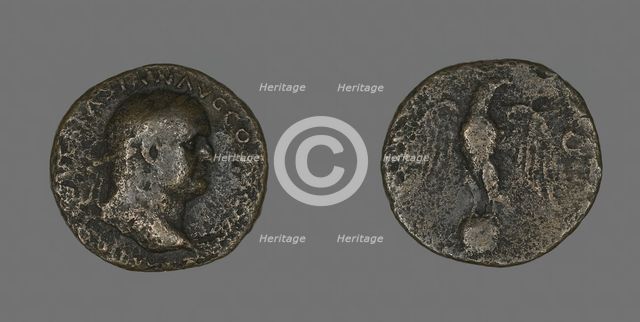 Coin Portraying Emperor Vespasian, 69-79. Creator: Unknown.