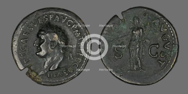 Coin Portraying Emperor Vespasian, 76. Creator: Unknown.