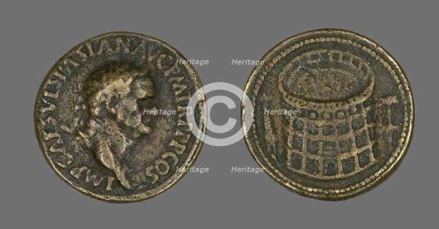 Coin Portraying Emperor Vespasian, 70. Creator: Unknown.