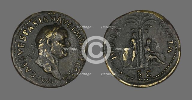 Coin Portraying Emperor Vespasian, 71. Creator: Unknown.