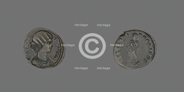 Coin Portraying Empress Fausta, 324-325. Creator: Unknown.