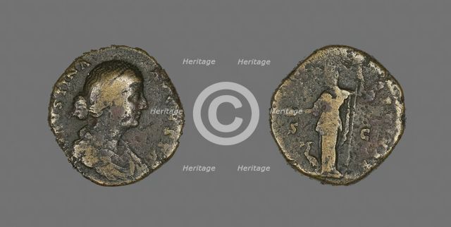 Coin Portraying Empress Faustina the Younger, 161-176. Creator: Unknown.