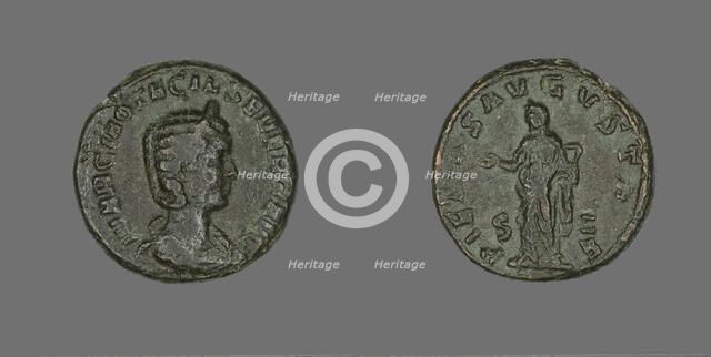Coin Portraying Empress Otacilla Severa, 244-248. Creator: Unknown.