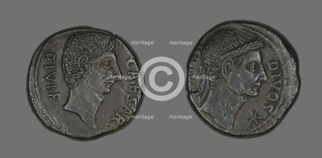 Coin Portraying Julius Caesar, about 38 BCE. Creator: Unknown.