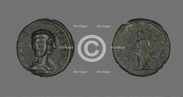 Coin Portraying Julia, before 217. Creator: Unknown.