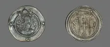 Coin Portraying King Chosroes II, 590-628. Creator: Unknown