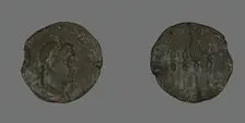 Coin Portraying Philip the Arab, 244-249. Creator: Unknown