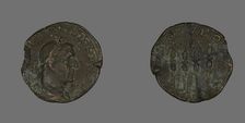 Coin Portraying Philip the Arab, 244-249. Creator: Unknown