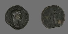 Coin Portraying Philip the Arab, 244-249. Creator: Unknown