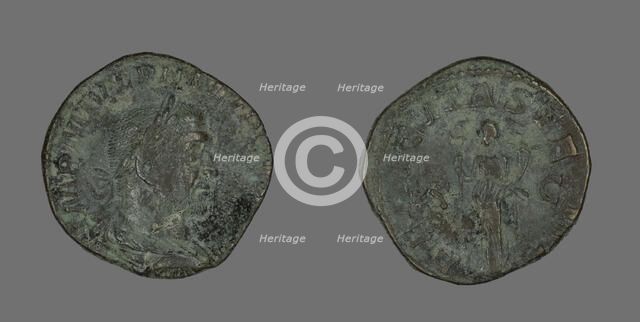 Coin Portraying Philip the Arab, 244-249. Creator: Unknown.