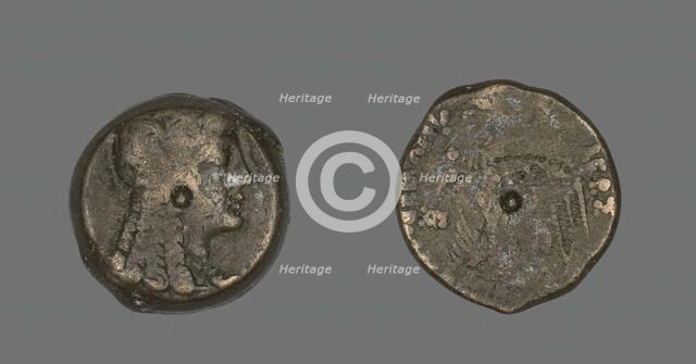 Coin Portraying Queen Cleopatra I as the Goddess Isis, 146-127 BCE, issued by Ptolemy VIII Euergetes Creator: Unknown.