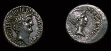 Coins of Mark Antony and Octavian, 1st century BC