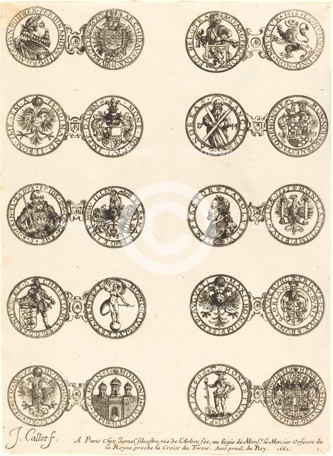 Coins [plate 1]. Creator: Jacques Callot.