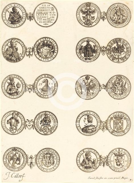Coins [plate 4]. Creator: Jacques Callot.