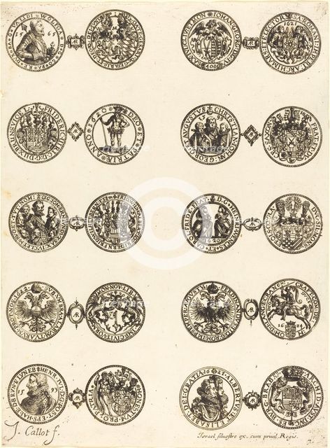 Coins [plate 7]. Creator: Jacques Callot.