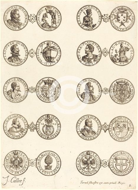Coins [plate 8]. Creator: Jacques Callot.