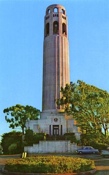 Coit Tower, Telegraph Hill, San Francisco, California, USA, 1957