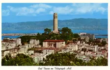 Coit Tower on Telegraph Hill, San Francisco, California, USA, 1957