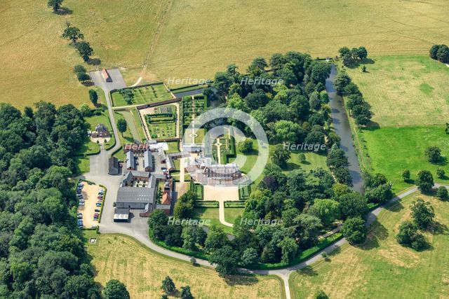 Cokenhach House, country house with formal, walled and water gardens, Hertfordshire, 2024. Creator: Damian Grady.