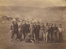 Col. Doherty, Officers and Men. 13th Light Dragoons., 1855. Creator: Roger Fenton