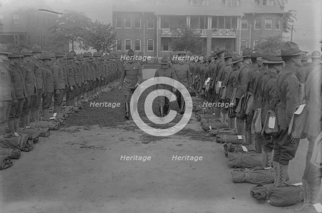 Col. F.G. Mauldin, Maj. A.T. Ovenshine, Capt. H.R. Smalley, 1917 or 1918. Creator: Bain News Service.