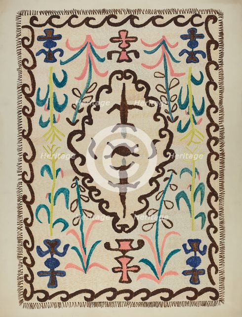 Colcha, c. 1937. Creator: Marjery Parish.