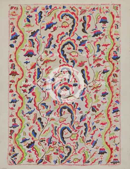 Colcha, c. 1937. Creator: Marjery Parish.