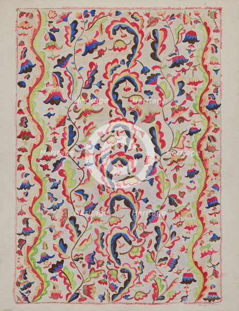 Colcha, c. 1937. Creator: Marjery Parish.