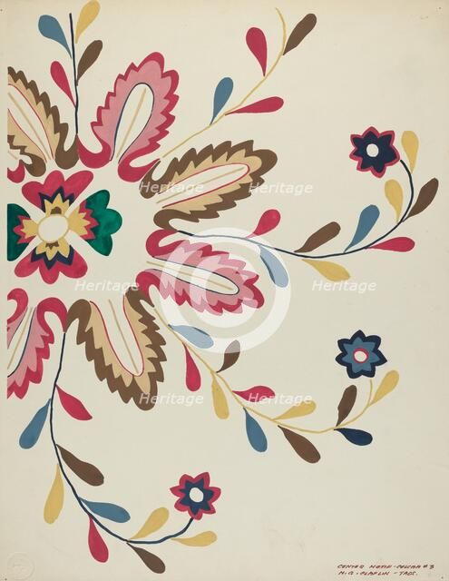 Colcha Plate, 1935/1942. Creator: Majel G. Claflin.