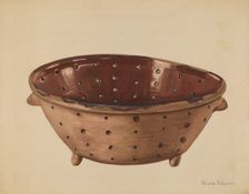 Colander, c. 1936. Creator: Yolande Delasser