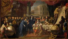 Colbert Presenting the Members of the Royal Academy of Sciences to Louis XIV in 1667, c. 1680