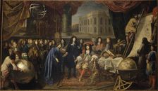 Colbert Presenting the Members of the Royal Academy of Sciences to Louis XIV in 1667, c. 1680