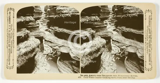 Cold Water Canon-looking down from near the Jug, 1870/1908. Creator: Henry Hamilton Bennett.