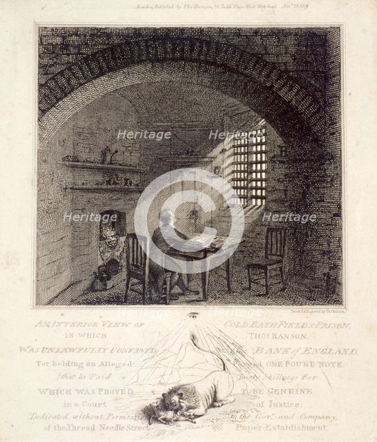 Cold Bath Fields, Finsbury, London, 1819. Artist: Thomas Ranson