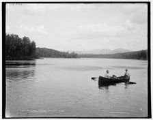 Cold Brook Mountains from State Bridge, Adirondack Mountains, (1902?). Creator: William H. Jackson