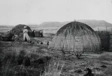Colenso, South Africa: African kraal huts, 1905. Creator: Geoffrey L Parsons