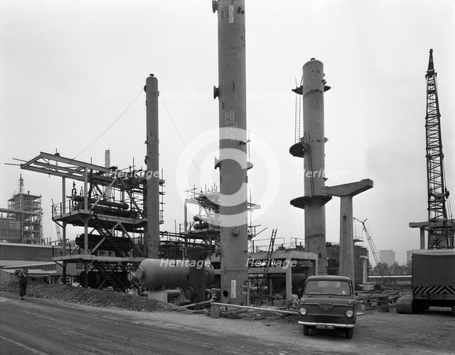 Coleshill Gas Works under construction, Warwickshire, 1962.  Creator: Michael Walters.
