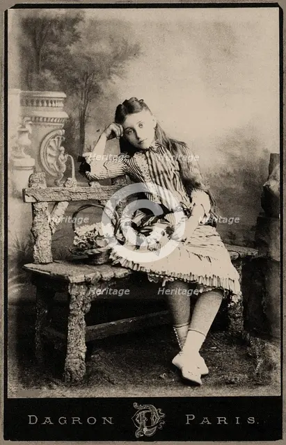 Colette at the Age of 11, 1884. Creator: Dagron, Prudent René-Patrice (1819-1900).