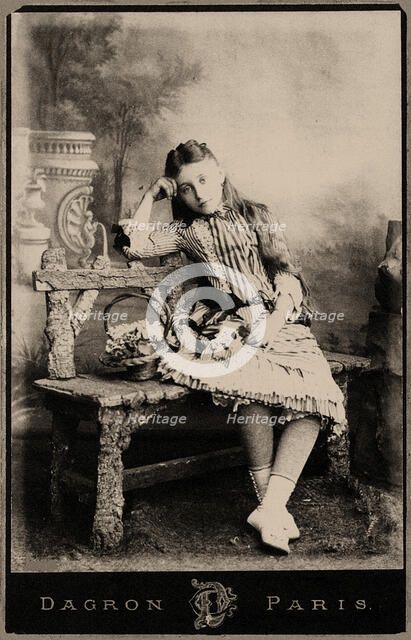 Colette at the Age of 11, 1884. Creator: Dagron, Prudent René-Patrice (1819-1900).