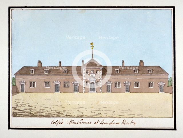 Colfe's Almshouses in Lewisham, London, c1795. Artist: Anon
