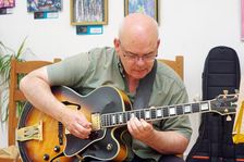 Colin Oxley, Eriko Ishihara Trio, Clocktower Cafe, Croydon, London, August 2024. Creator: Brian O'Connor
